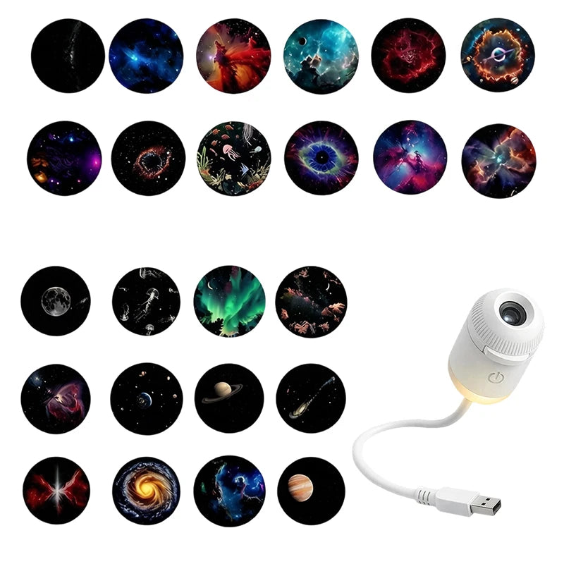 2 in 1 Dimmable Mini Star Projector Night Light Touch Control LED Galaxy Lamp for Bedroom Kids Sleep Room Decor Friends Gifts