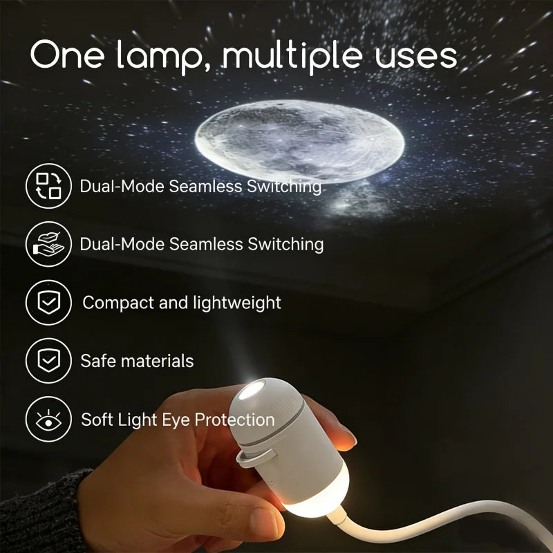 2 in 1 Dimmable Mini Star Projector Night Light Touch Control LED Galaxy Lamp for Bedroom Kids Sleep Room Decor Friends Gifts