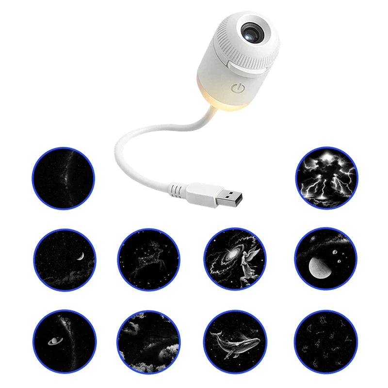 2 in 1 Dimmable Mini Star Projector Night Light Touch Control LED Galaxy Lamp for Bedroom Kids Sleep Room Decor Friends Gifts