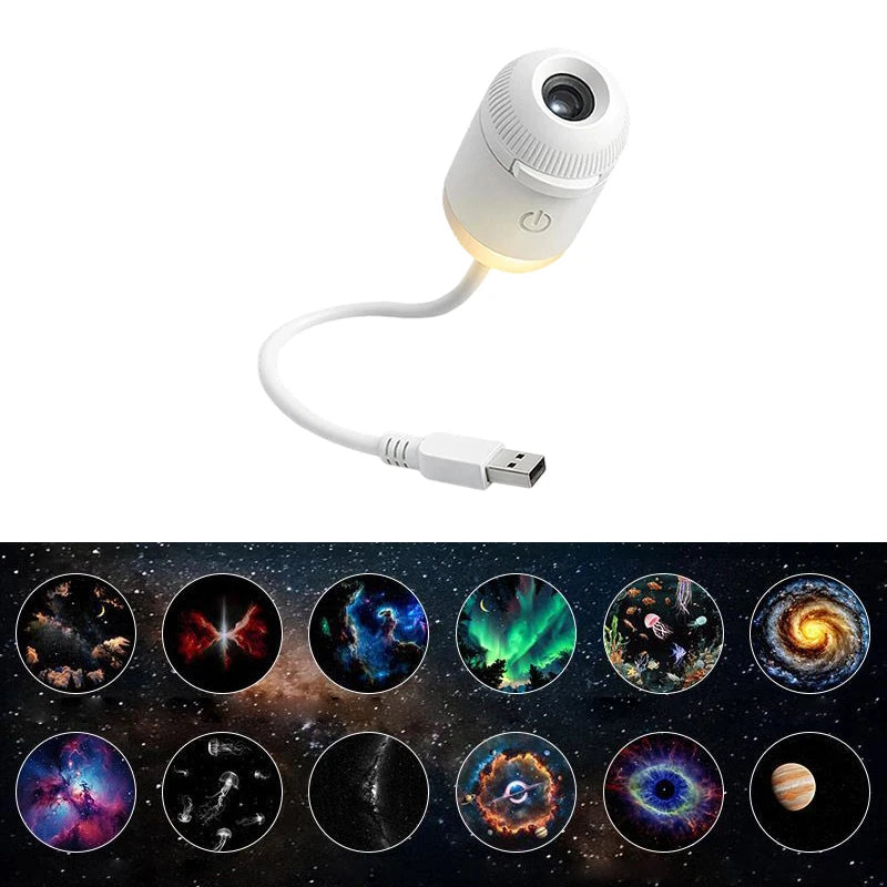 2 in 1 Dimmable Mini Star Projector Night Light Touch Control LED Galaxy Lamp for Bedroom Kids Sleep Room Decor Friends Gifts